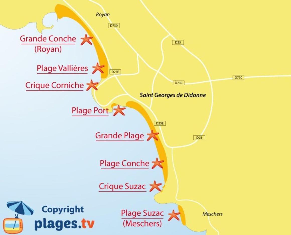 A 2 Pas De La Plage De La Vallieres Saint-Georges-de-Didonne Dış mekan fotoğraf